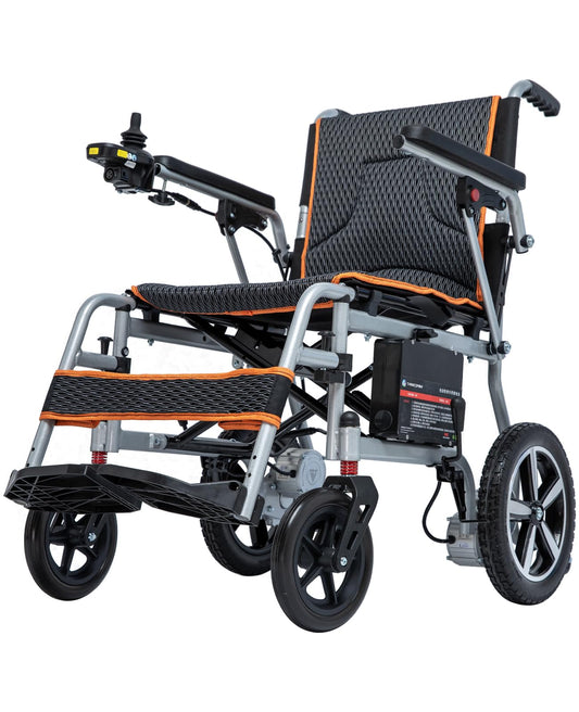 Ultra Lightweight Foldable Electric Wheelchair for Adults, 33 lb Portable Power Chair